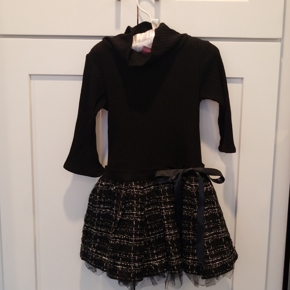 Black turtle neck dress